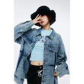 Unisex Jacket Retro Washed Denim Jacket